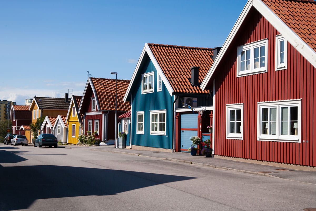 Ett bostadsområde som ingår i Grannsamverkan